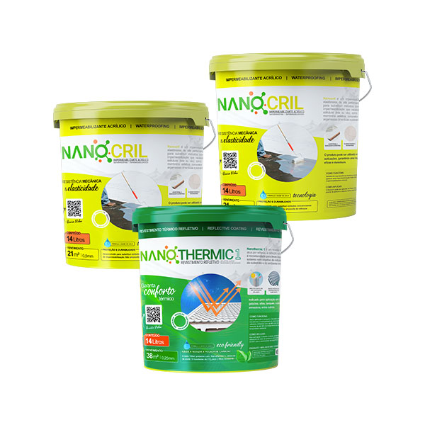 Kit 1 balde de Nanothermic 3 e 2 baldes de Nanocril